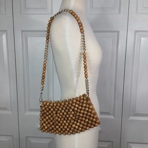 Vintage Wooden Bead Purse